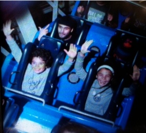 You must meet a height requirement but you don't need to know American Sign Language on this ride.  (demonstrated by rude guy sitting behind my children)
