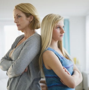 Is this mother Angry at her teen daughter or embarrassed she cannot remember her name?
