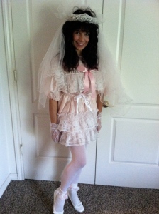 What a difference a veil can make - - instant Child Bride!