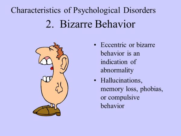 2.+Bizarre+Behavior+Characteristics+of+Psychological+Disorders
